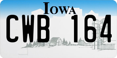 IA license plate CWB164