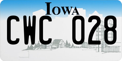 IA license plate CWC028