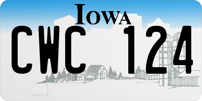 IA license plate CWC124