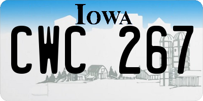 IA license plate CWC267