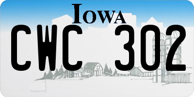 IA license plate CWC302