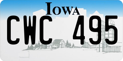 IA license plate CWC495