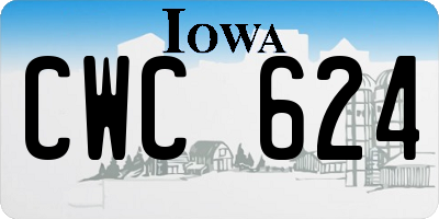 IA license plate CWC624