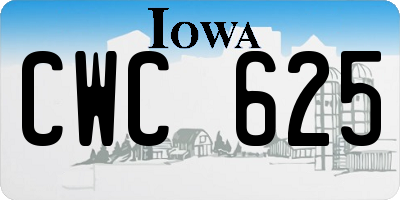 IA license plate CWC625