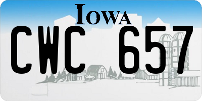 IA license plate CWC657