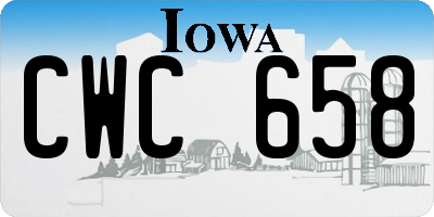 IA license plate CWC658