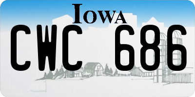 IA license plate CWC686