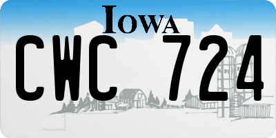 IA license plate CWC724