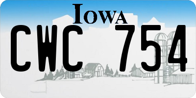 IA license plate CWC754