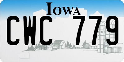 IA license plate CWC779