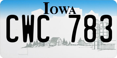 IA license plate CWC783