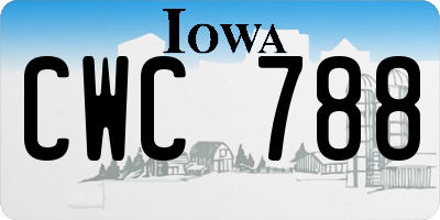 IA license plate CWC788