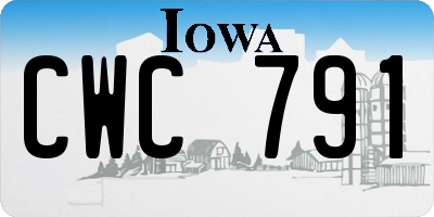 IA license plate CWC791