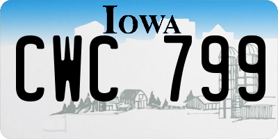 IA license plate CWC799