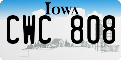 IA license plate CWC808
