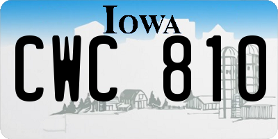 IA license plate CWC810