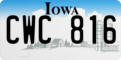 IA license plate CWC816