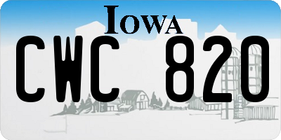 IA license plate CWC820