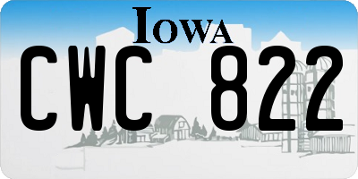 IA license plate CWC822