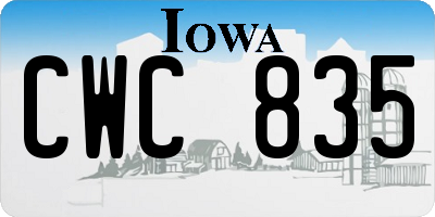 IA license plate CWC835