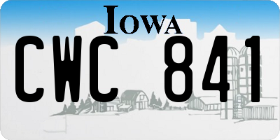 IA license plate CWC841