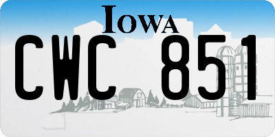 IA license plate CWC851