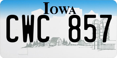IA license plate CWC857