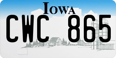 IA license plate CWC865