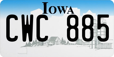 IA license plate CWC885