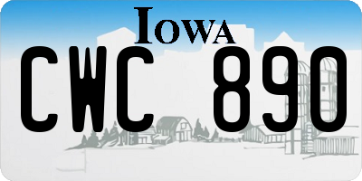 IA license plate CWC890