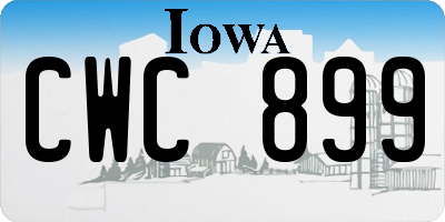 IA license plate CWC899