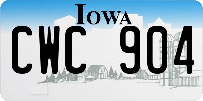 IA license plate CWC904
