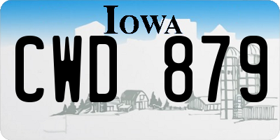 IA license plate CWD879
