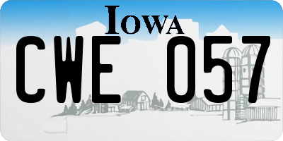 IA license plate CWE057
