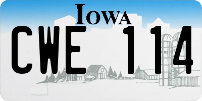IA license plate CWE114