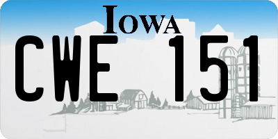 IA license plate CWE151