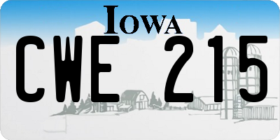 IA license plate CWE215