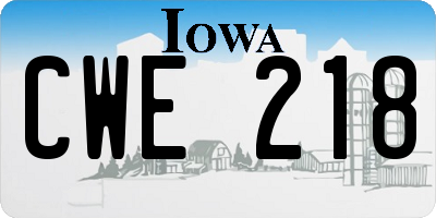 IA license plate CWE218