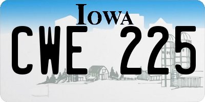 IA license plate CWE225
