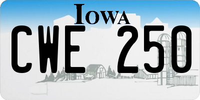 IA license plate CWE250