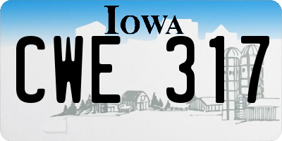 IA license plate CWE317