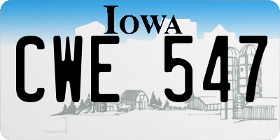 IA license plate CWE547