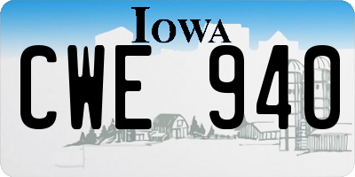 IA license plate CWE940