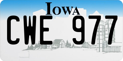 IA license plate CWE977