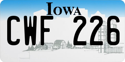 IA license plate CWF226