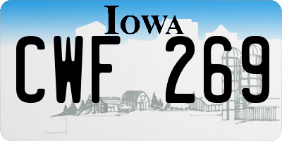 IA license plate CWF269