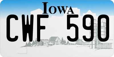 IA license plate CWF590