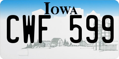 IA license plate CWF599