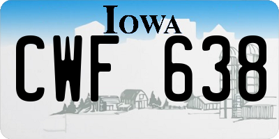 IA license plate CWF638