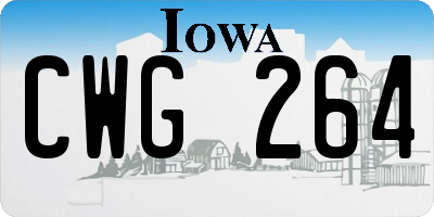 IA license plate CWG264